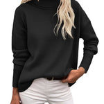 Zeagoo Women's Turtleneck Sweater Fall Winter Chunky Knitted Pullover