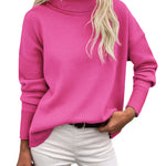 Zeagoo Women's Turtleneck Sweater Fall Winter Chunky Knitted Pullover