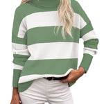 Zeagoo Women's Turtleneck Sweater Fall Winter Chunky Knitted Pullover