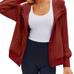 Zeagoo Womens Corduroy Knit Hoodies Zip Up Shirt Jacket