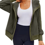Zeagoo Womens Corduroy Knit Hoodies Zip Up Shirt Jacket