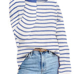 Zeagoo Womens Turtleneck Sweaters Color Block Cozy Knit Pullover