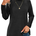 Zeagoo Women's Knit Blouse Soft Long Sleeve Shirt Tops