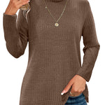 Zeagoo Women's Knit Blouse Soft Long Sleeve Shirt Tops