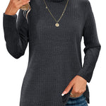 Zeagoo Women's Knit Blouse Soft Long Sleeve Shirt Tops