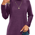 Zeagoo Women's Knit Blouse Soft Long Sleeve Shirt Tops