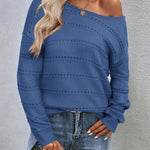 Zeagoo Womens Sweaters Cute Long Sleeve Off The Shoulder Tops