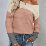 Zeagoo Womens Sweaters Cute Long Sleeve Off The Shoulder Tops