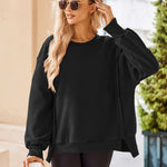 Zeagoo Women's Oversize Sweatshirts Reverse Seam Fleece Jackets