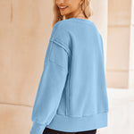 Zeagoo Women's Oversize Sweatshirts Reverse Seam Fleece Jackets