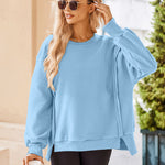 Zeagoo Women's Oversize Sweatshirts Reverse Seam Fleece Jackets