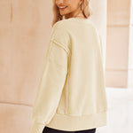 Zeagoo Women's Oversize Sweatshirts Reverse Seam Fleece Jackets
