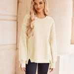 Zeagoo Women's Oversize Sweatshirts Reverse Seam Fleece Jackets