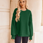 Zeagoo Women's Oversize Sweatshirts Reverse Seam Fleece Jackets