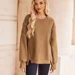 Zeagoo Women's Oversize Sweatshirts Reverse Seam Fleece Jackets