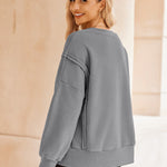 Zeagoo Women's Oversize Sweatshirts Reverse Seam Fleece Jackets