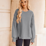 Zeagoo Women's Oversize Sweatshirts Reverse Seam Fleece Jackets