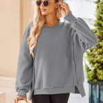 Zeagoo Women's Oversize Sweatshirts Reverse Seam Fleece Jackets