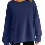 Zeagoo Women's Oversize Sweatshirts Reverse Seam Fleece Jackets