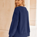 Zeagoo Women's Oversize Sweatshirts Reverse Seam Fleece Jackets