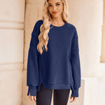 Zeagoo Women's Oversize Sweatshirts Reverse Seam Fleece Jackets
