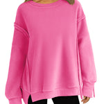 Zeagoo Women's Oversize Sweatshirts Reverse Seam Fleece Jackets