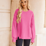 Zeagoo Women's Oversize Sweatshirts Reverse Seam Fleece Jackets