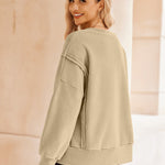 Zeagoo Women's Oversize Sweatshirts Reverse Seam Fleece Jackets