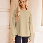 Zeagoo Women's Oversize Sweatshirts Reverse Seam Fleece Jackets