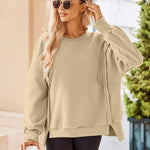 Zeagoo Women's Oversize Sweatshirts Reverse Seam Fleece Jackets