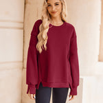 Zeagoo Women's Oversize Sweatshirts Reverse Seam Fleece Jackets