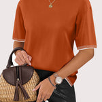 Zeagoo Womens Short Sleeve Sweaters Tops