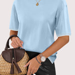 Zeagoo Womens Short Sleeve Sweaters Tops
