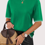 Zeagoo Womens Short Sleeve Sweaters Tops