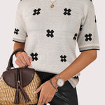 Zeagoo Womens Short Sleeve Sweaters Tops