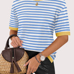 Zeagoo Womens Short Sleeve Sweaters Tops