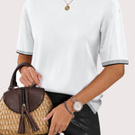 Zeagoo Womens Short Sleeve Sweaters Tops