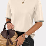 Zeagoo Womens Short Sleeve Sweaters Tops