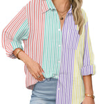 Zeagoo Womens Linen Button Down Shirts Long Sleeve Cotton Tops (US Only)
