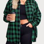 Zeagoo Womens Plus Size Flannel Plaid Shirt