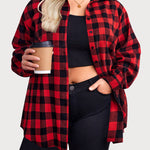 Zeagoo Womens Plus Size Flannel Plaid Shirt