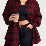 Zeagoo Womens Plus Size Flannel Plaid Shirt