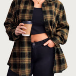 Zeagoo Womens Plus Size Flannel Plaid Shirt