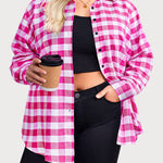 Zeagoo Womens Plus Size Flannel Plaid Shirt