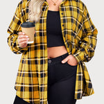 Zeagoo Womens Plus Size Flannel Plaid Shirt
