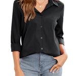 Zeagoo Womens Button Down Shirt Long Sleeve Classic-Fit Shirts