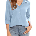 Zeagoo Womens Button Down Shirt Long Sleeve Classic-Fit Shirts