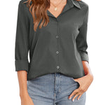 Zeagoo Womens Button Down Shirt Long Sleeve Classic-Fit Shirts