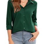Zeagoo Womens Button Down Shirt Long Sleeve Classic-Fit Shirts