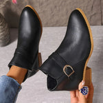 Bethany I Brown Buckle Ankle Boots